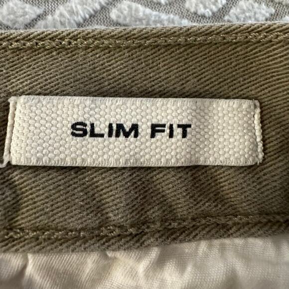 Flint and Tinder Slim Fit Men’s Chino Pant Size 34 Green Organic Cotton - Picture 6 of 8